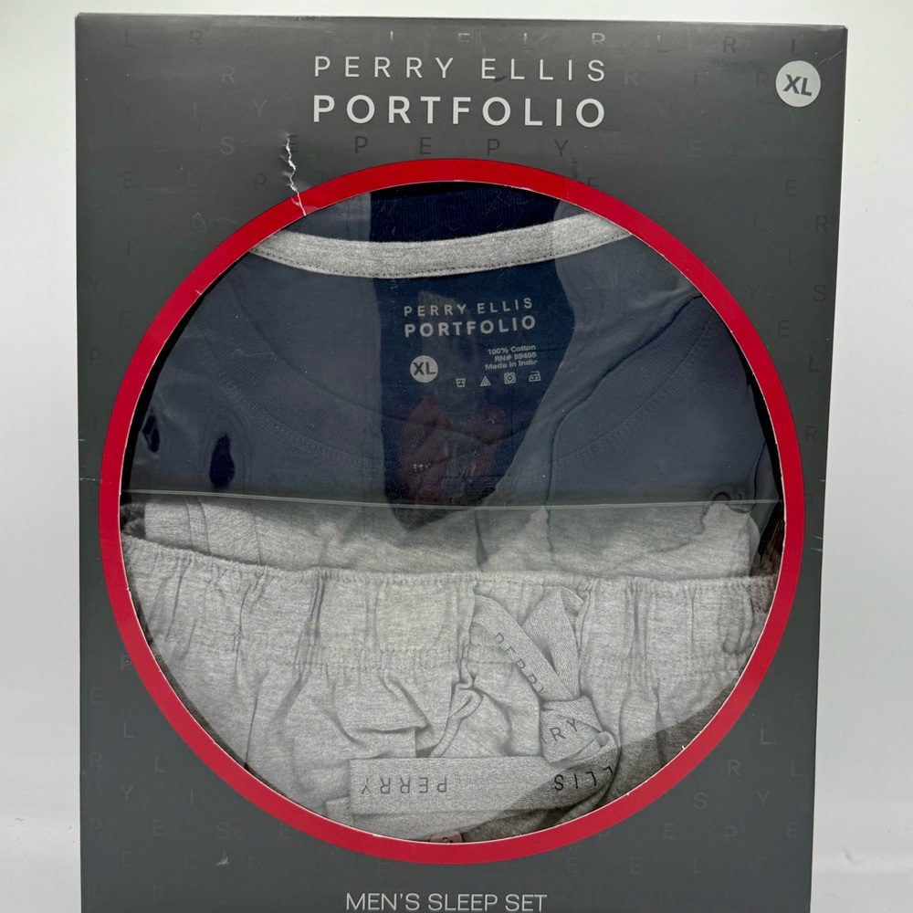 Perry Ellis Men's Sleep Set - Navy and Gray